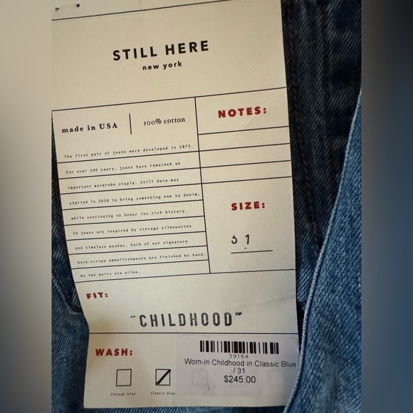 STILL HERE Worn-In Childhood in Classic Blue NWT - Picture 5 of 6